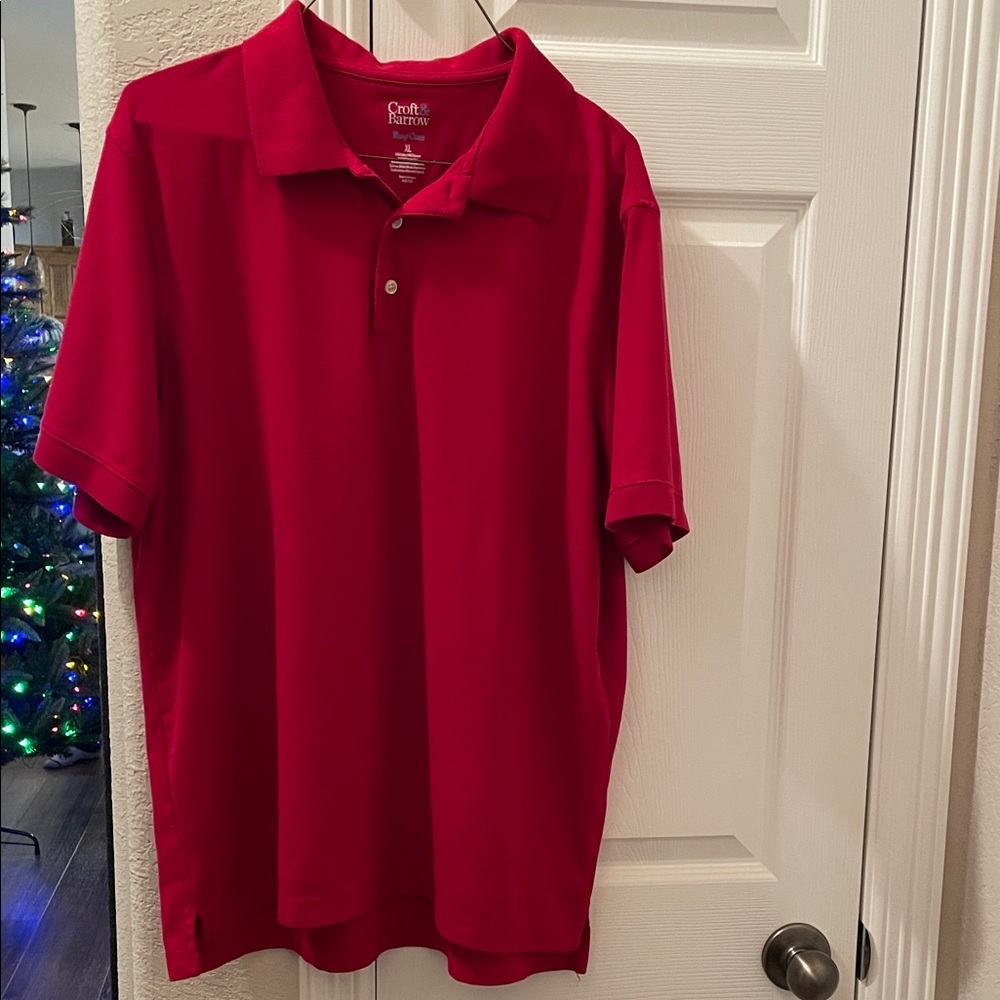 Croft & Barrow Easy Care Red Polo Shirt XL